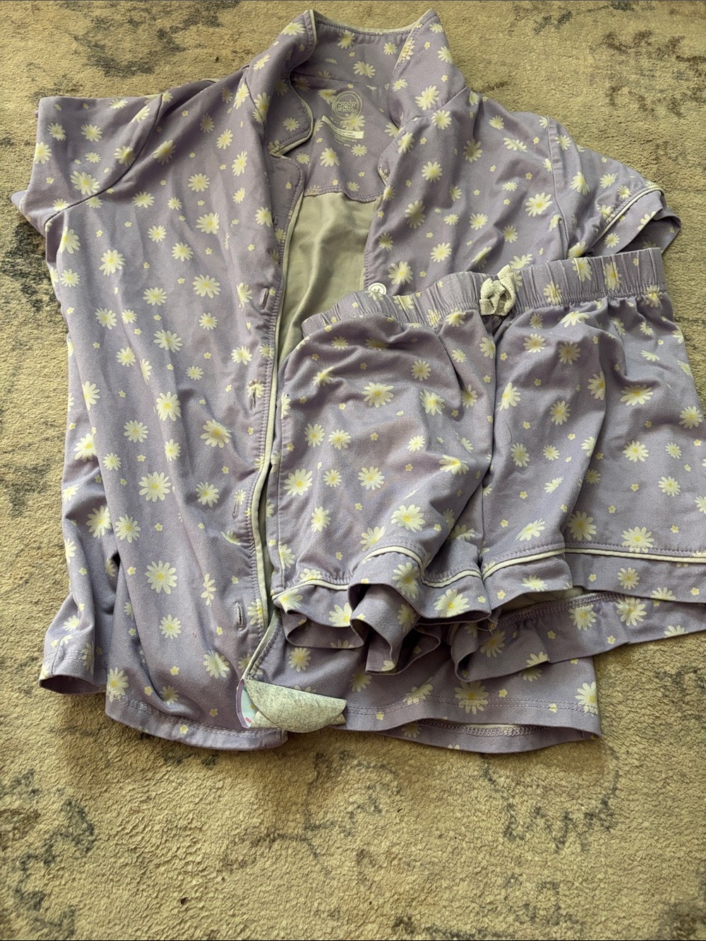 wonder nation Lavender Daisy Girls Pajama Set